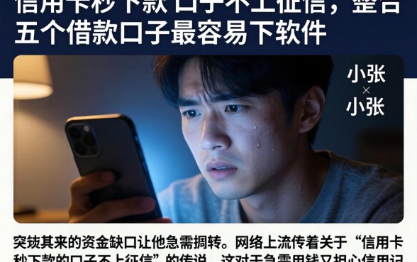 信用卡秒下款的口子不上征信，整合五个借款口子最容易下软件