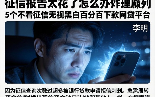 征信报告太花了怎么办理，胪列5个不看征信无视黑白百分百下款网贷平台