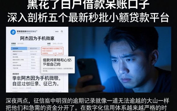 黑花了白户借款呆账口子，深入剖析五个最新秒批小额贷款平台