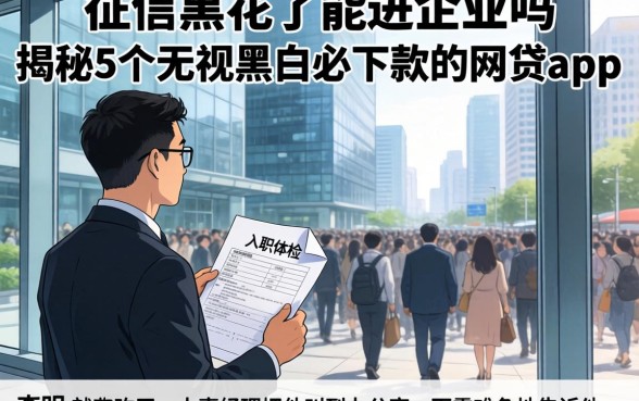 征信黑花了能进企业吗，揭秘5个无视黑白必下款的网贷app