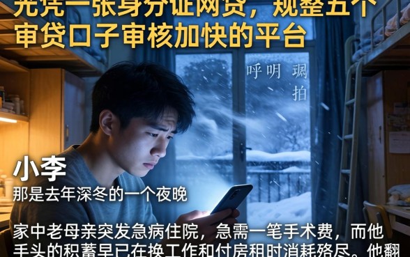 光凭一张身份证网贷，规整五个审贷口子审核加快的平台
