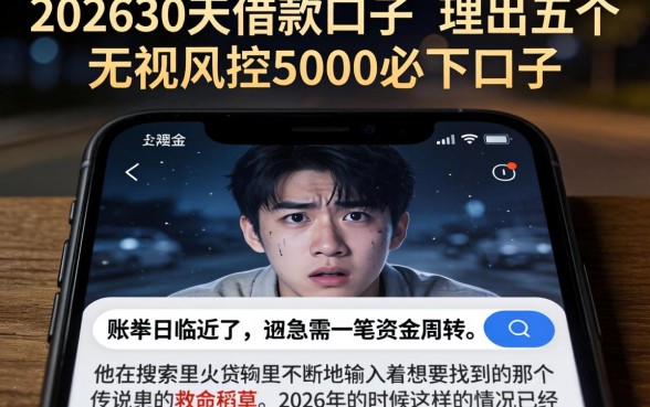 202630天借款口子,理出五个无视风控5000必下口子