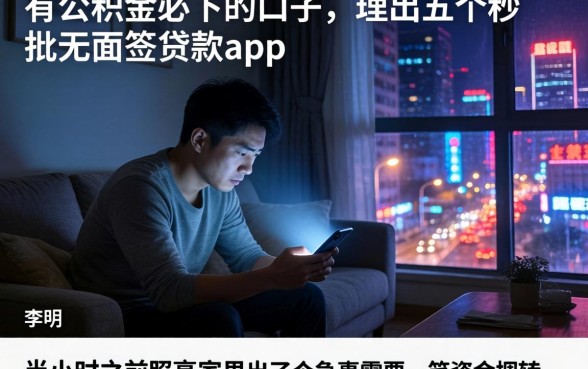 有公积金必下的口子，理出五个秒批无面签贷款app