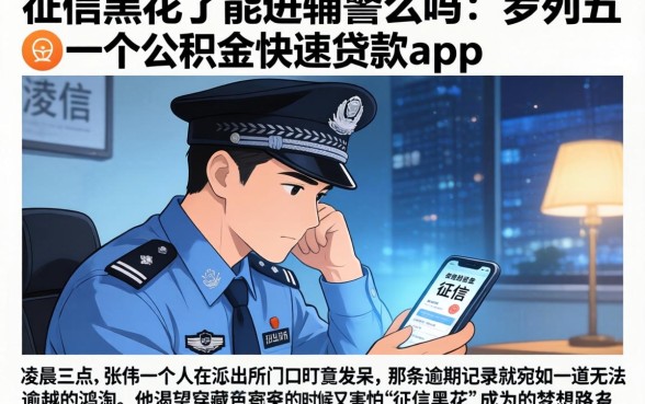 征信黑花了能进辅警么吗，罗列五个公积金快速贷款app