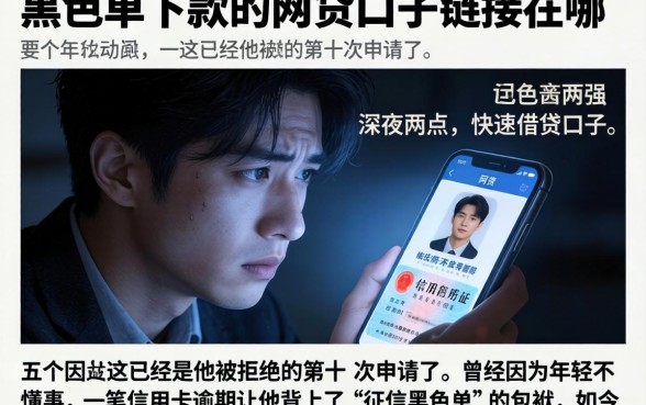 黑名单下款的网贷口子链接在哪，详细阐述五个手机和身份证快速借钱口子