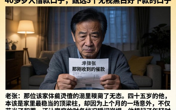 40多岁人借款口子，甄选5个无视黑白好下款的口子