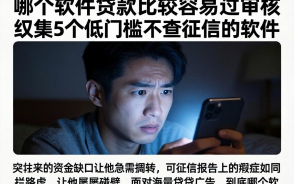 哪个软件贷款比较容易过审核，归集5个低门槛不查征信的软件
