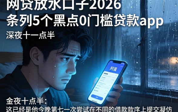 网贷放水口子2026，条列5个黑户0门槛贷款app
