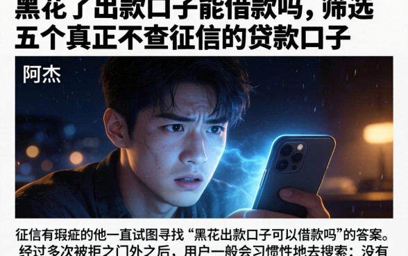 黑花了出款口子能借款吗，筛选五个真正不查征信的贷款口子