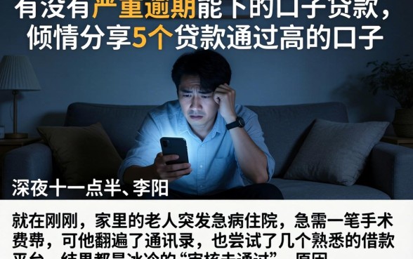有没有严重逾期能下的口子贷款，倾情分享5个贷款通过高的口子