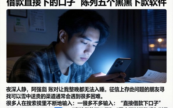 借款直接下的口子,陈列五个黑户下款软件