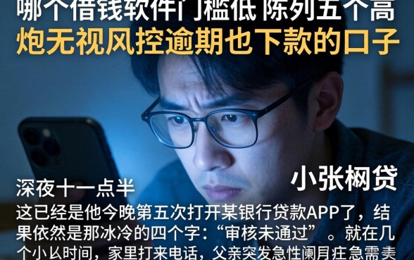 哪个借钱软件门槛低，陈列五个高炮无视风控逾期也下款的口子