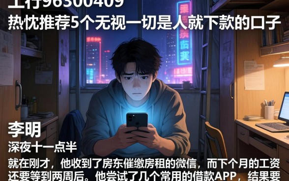 工行96300409，热忱推荐5个无视一切是人就下款的口子