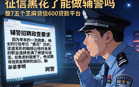 征信黑花了能做辅警吗，规整五个芝麻信用600贷款平台