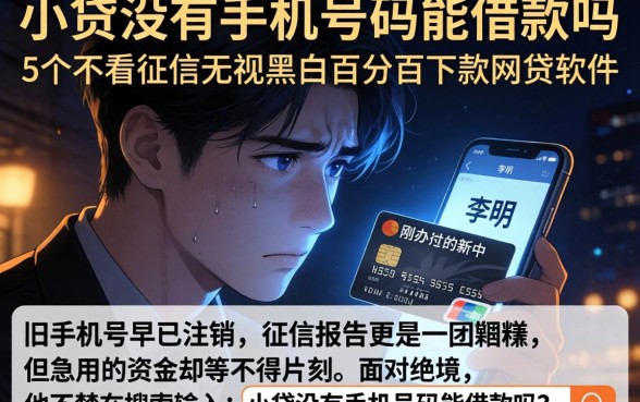 小贷没有手机号码能借款吗，枚举5个不看征信无视黑白百分百下款网贷软件
