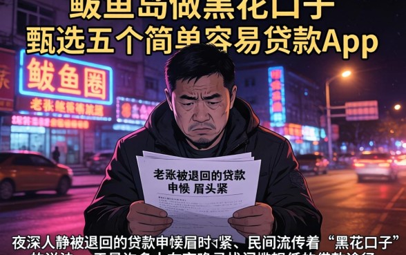 鲅鱼圈做黑花口子，甄选五个简单容易贷款app