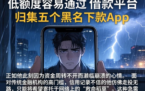 低额度容易通过的借款平台，归集五个黑户下款app