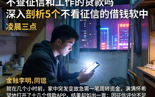 不查征信和工作的贷款吗，深入剖析5个不看征信的借钱软件