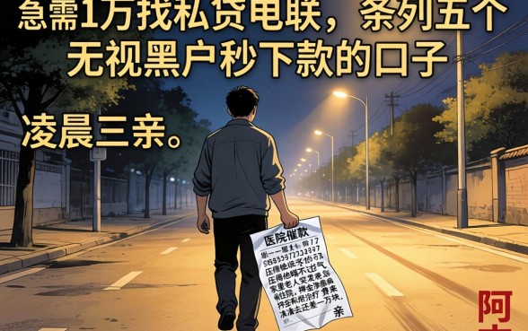 急需1万找私贷电联，条列五个无视黑户秒下款的口子