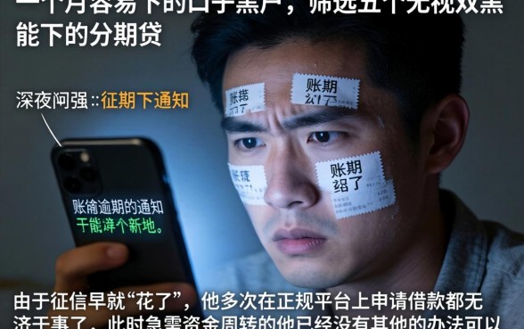 一个月容易下的口子黑户，筛选五个无视双黑能下的分期贷