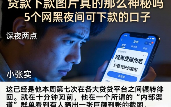 贷款下款图片真的那么神秘吗，概括5个网黑夜间可下款的口子
