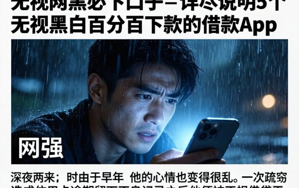 无视网黑必下口子，详尽说明5个无视黑白百分百下款的借款app