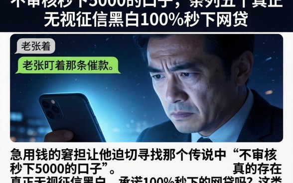 不审核秒下5000的口子，条列五个真正无视征信黑白100%秒下网贷