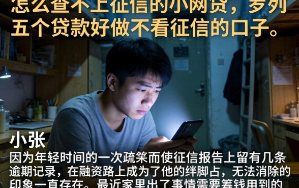 怎么查不上征信的小网贷，罗列五个贷款好做不看征信的口子