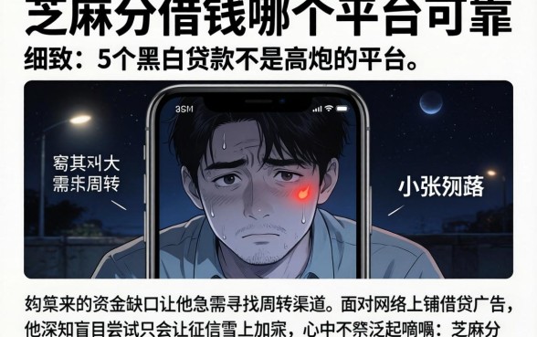 芝麻分借钱哪个平台可靠，细致阐述5个黑白贷款不是高炮的平台