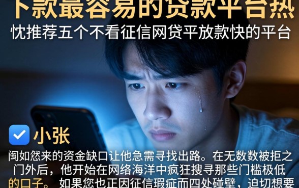 下款最容易的贷款平台，热忱推荐五个不看征信网贷平台放款快的平台