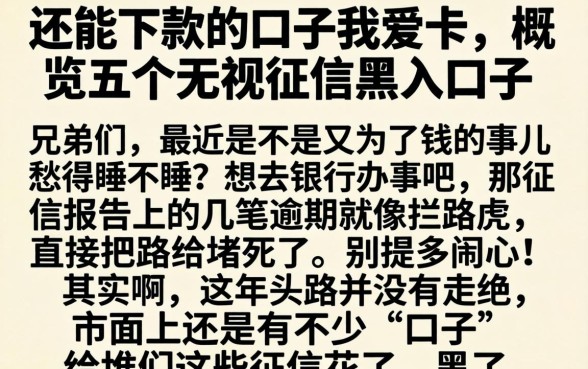 还能下款的口子我爱卡，概览五个无视征信黑户口子