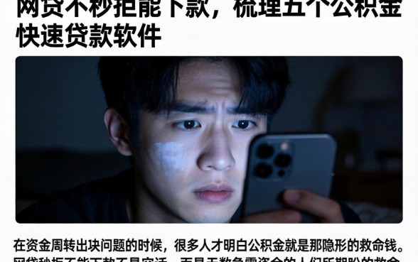 网贷不秒拒能下款，梳理五个公积金快速贷款软件