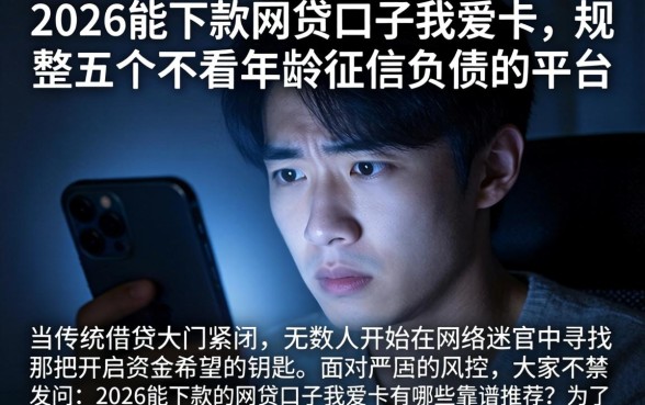 2026能下款的网贷口子我爱卡，规整五个不看年龄征信负债的平台