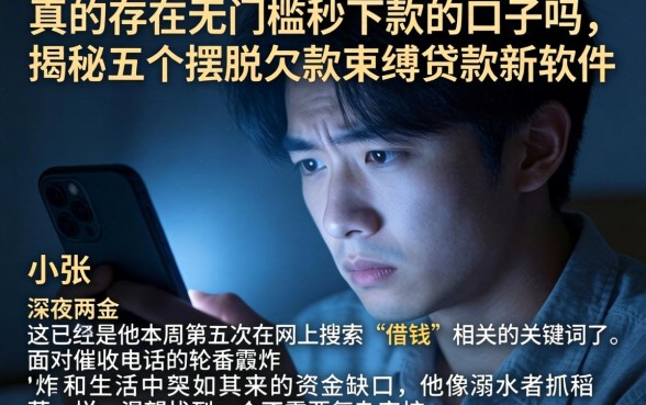 真的存在无门槛秒下款的口子吗，揭秘五个摆脱欠款束缚贷款新软件