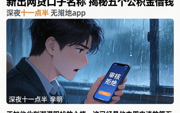 新出的网贷口子的名称，揭秘五个公积金借钱app