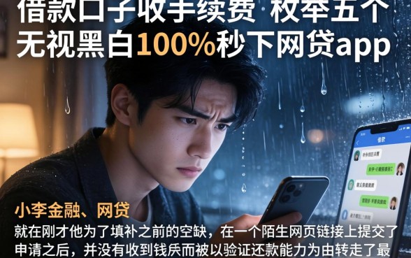 借款口子收手续费，枚举五个无视黑白100%秒下网贷app
