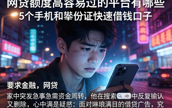 网贷额度高容易过的平台有哪些，详尽说明5个手机和身份证快速借钱口子