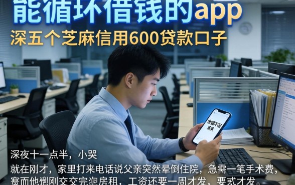 能循环借钱的app，条列五个芝麻信用600贷款口子