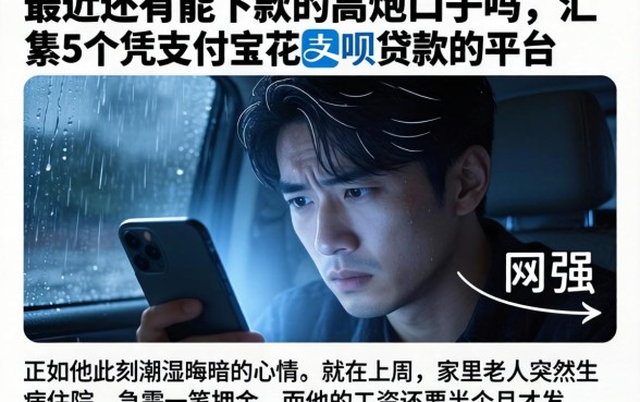 最近还有能下款的高炮口子吗，汇整5个凭支付宝花呗贷款的平台