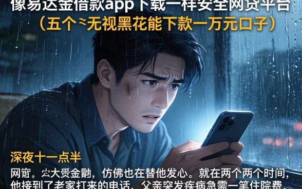 像易达金借款app下载一样安全的网贷平台，详尽说明五个无视黑花能下款一万元口子