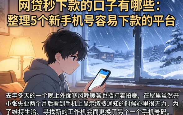 网贷秒下款的口子有哪些，整理5个新手机号容易下款的平台