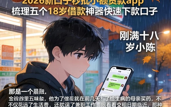 2026新口子秒批小额贷款app，梳理五个18岁借款神器快速下款口子