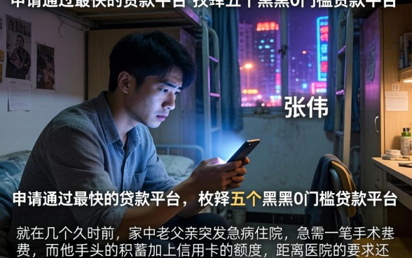 申请通过最快的贷款平台，枚举五个黑户0门槛贷款平台
