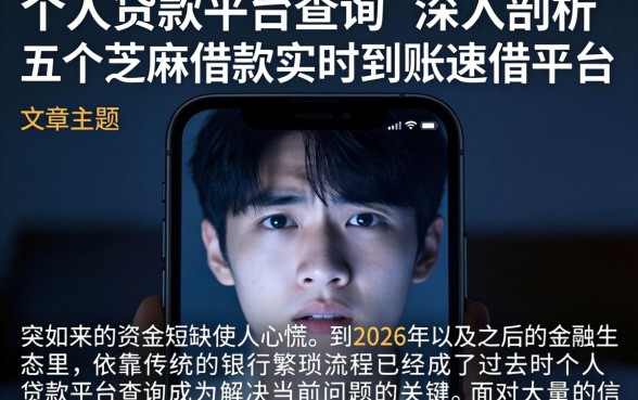 个人贷款平台查询，深入剖析五个芝麻借款实时到账速借平台
