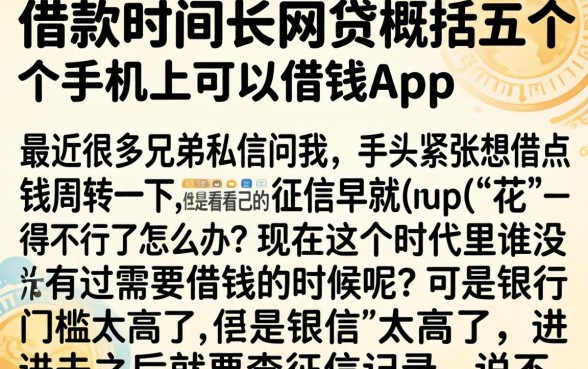 借款时间长的网贷，概括五个手机上可以借钱的app