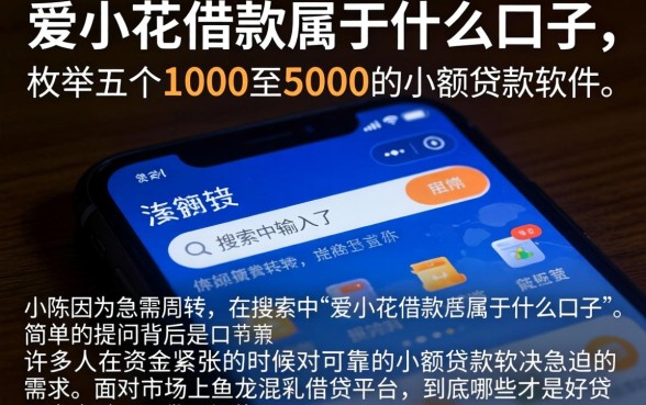 爱小花借款属于什么口子，枚举五个1000至5000的小额贷款软件