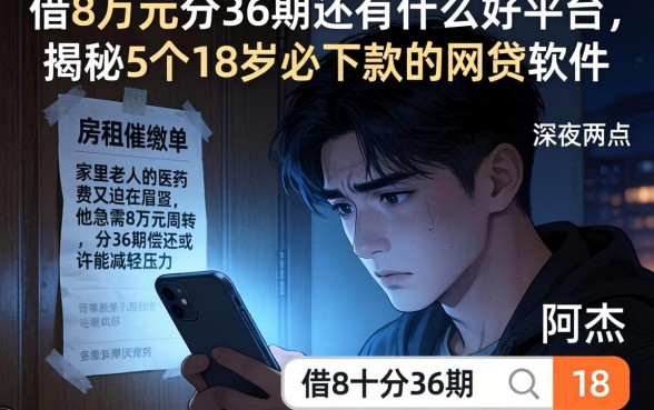 借8万元分36期还有什么好平台，揭秘5个18岁必下款的网贷软件