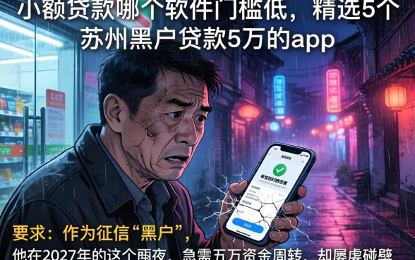 小额贷款哪个软件门槛低，精选5个苏州黑户贷款5万的app