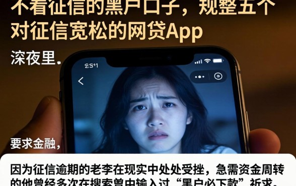 不看征信的黑户口子，规整五个对征信宽松的网贷app