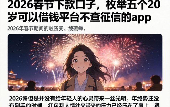 2026春节下款的口子,枚举五个20岁可以借钱平台不查征信的app